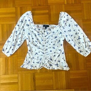 Square Neck Floral Top
